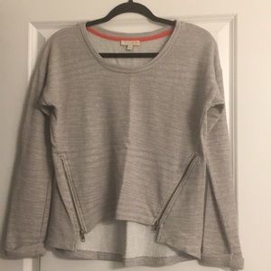 Gray Shirt with Zippers